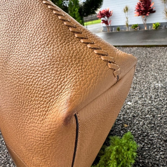 Rebecca Minkoff Tan Pebbled Leather Tote Bag - Picture 7 of 15